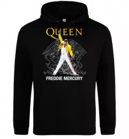 Мужская толстовка (худи) Queen Freddie Mercury Черный фото