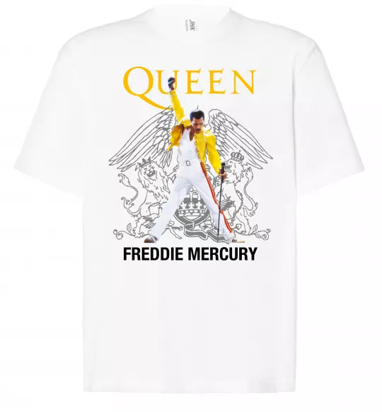 Футболка Оверсайз Queen Freddie Mercury Белый фото