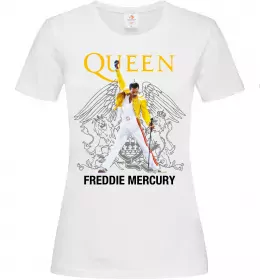 Жіноча футболка Queen Freddie Mercury Білий фото