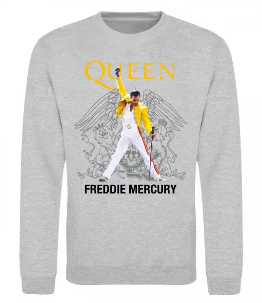 Свитшот Queen Freddie Mercury Серый меланж фото