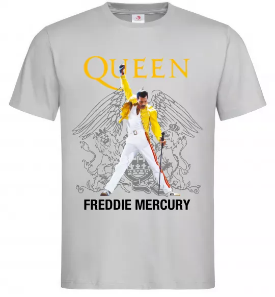 Чоловіча футболка Queen Freddie Mercury Сірий фото