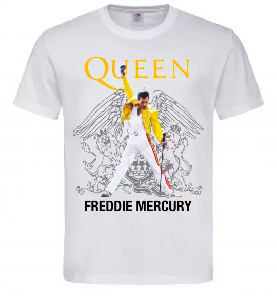 Чоловіча футболка Queen Freddie Mercury Білий фото