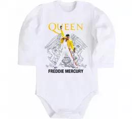 Дитячий бодік The show must go on Білий фото