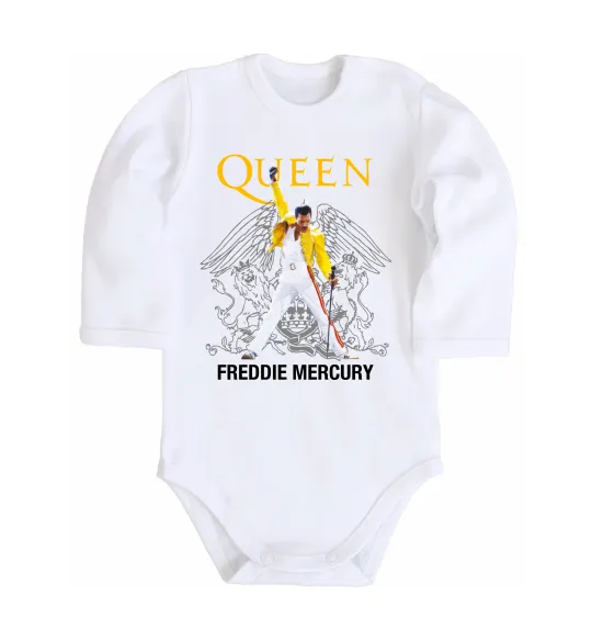 Дитячий бодік Queen Freddie Mercury Білий фото