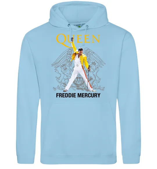 Чоловіча толстовка (худі) Queen Freddie Mercury Блакитний фото