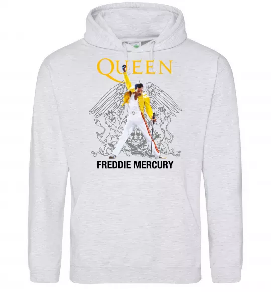 Жіноча толстовка (худі) Queen Freddie Mercury Сірий меланж фото