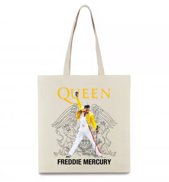 Еко-сумка Queen Freddie Mercury Бежевий фото