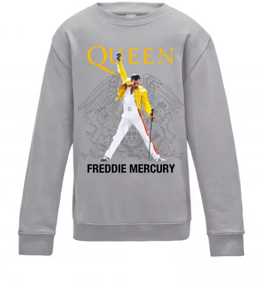 Детский Свитшот Queen Freddie Mercury Серый меланж фото