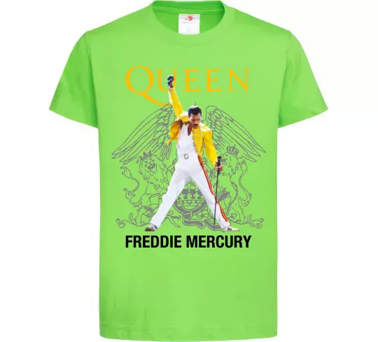 Детская футболка Queen Freddie Mercury Лаймовый фото