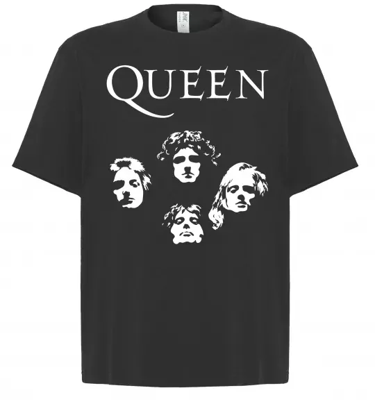 Футболка Оверсайз Queen обличчя Чорний фото