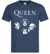 Мужская футболка Queen обличчя Темно-синий фото