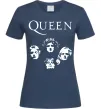 Женская футболка Queen обличчя Темно-синий фото