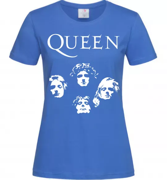 Женская футболка Queen обличчя Ярко-синий фото