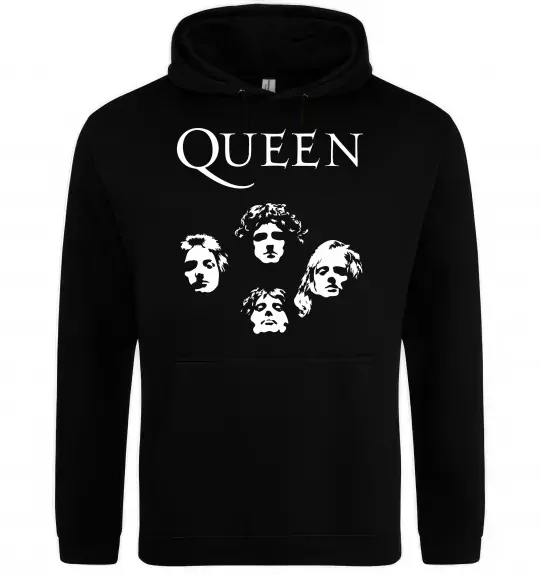 Жіноча толстовка (худі) Queen обличчя Чорний фото