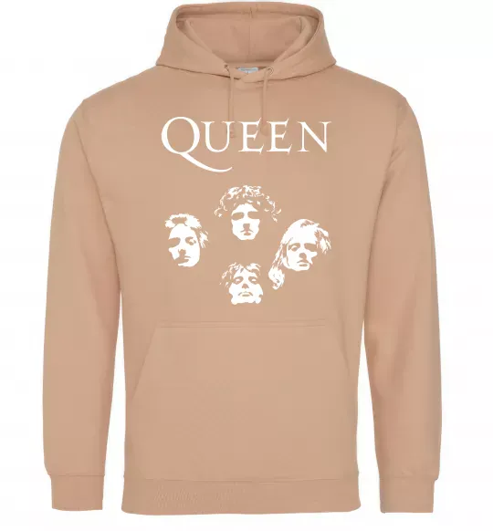 Жіноча толстовка (худі) Queen обличчя Пісочний фото