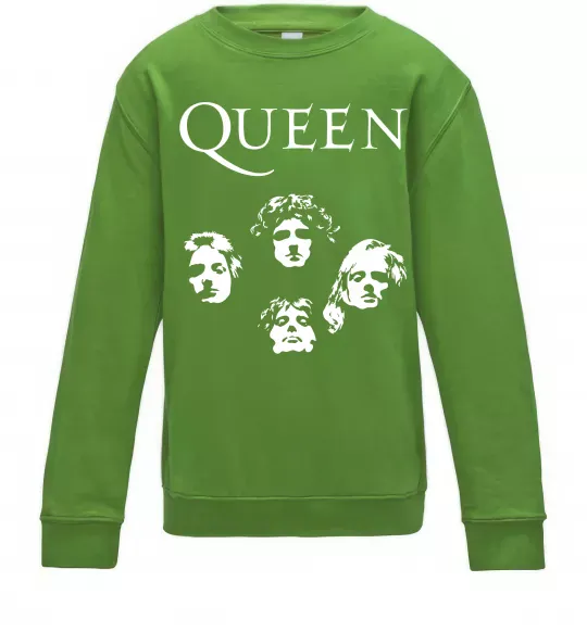 Детский Свитшот Queen обличчя Лаймовый фото