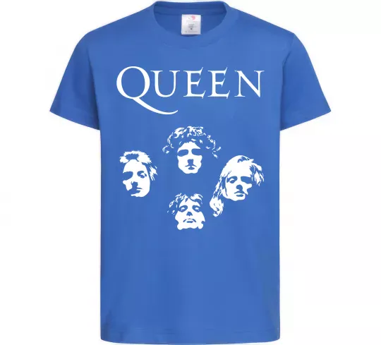 Дитяча футболка Queen обличчя Яскраво-синій фото