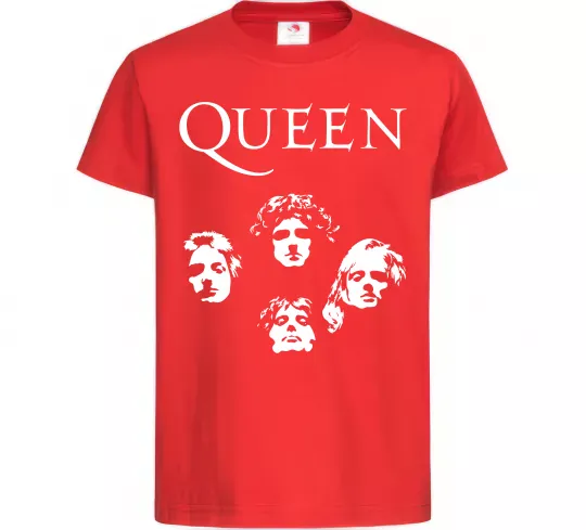 Дитяча футболка Queen обличчя Червоний фото