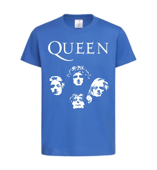 Дитяча футболка Queen обличчя Яскраво-синій фото