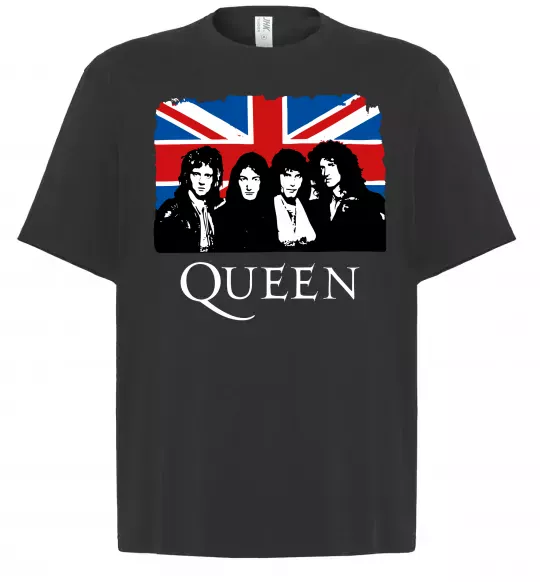 Футболка Оверсайз Queen прапор Великої Британії Черный фото