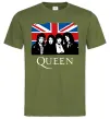 Мужская футболка Queen прапор Великої Британії Оливковый фото