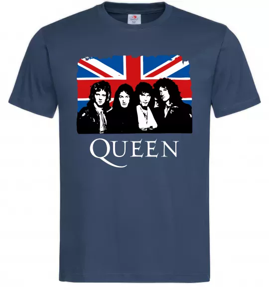 Мужская футболка Queen прапор Великої Британії Темно-синий фото