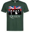 Мужская футболка Queen прапор Великої Британії Темно-зеленый фото