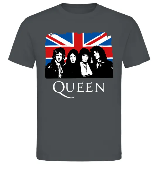 Мужская футболка Queen прапор Великої Британії Графит фото