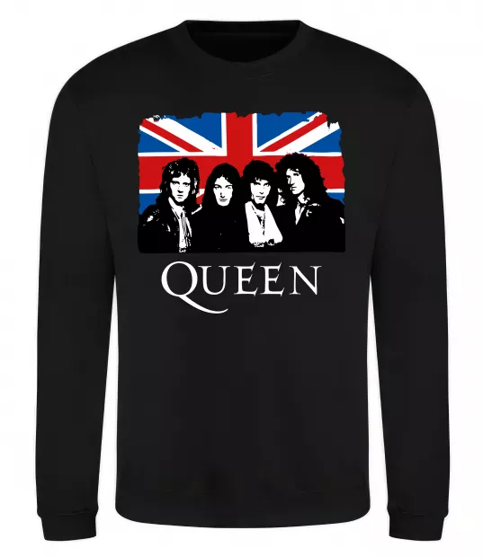 Свитшот Queen прапор Великої Британії Черный фото
