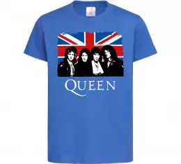 Дитяча футболка Queen прапор Великої Британії Яскраво-синій фото