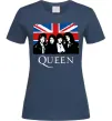 Женская футболка Queen прапор Великої Британії Темно-синий фото