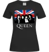 Женская футболка Queen прапор Великої Британії Черный фото