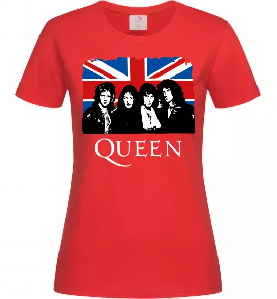 Женская футболка Queen прапор Великої Британії Красный фото