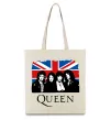 Эко-сумка Queen прапор Великої Британії Бежевый фото