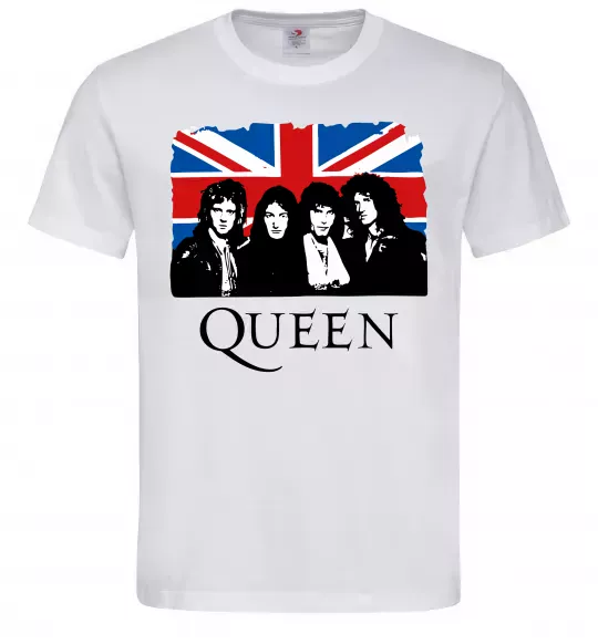 Мужская футболка Queen прапор Великої Британії Белый фото