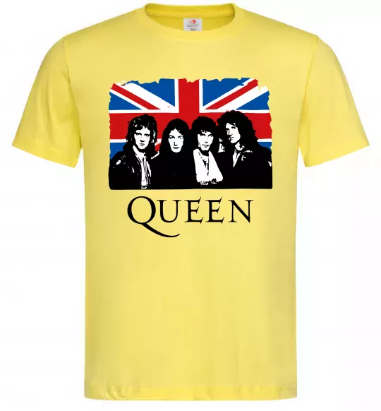 Мужская футболка Queen прапор Великої Британії Лимонный фото