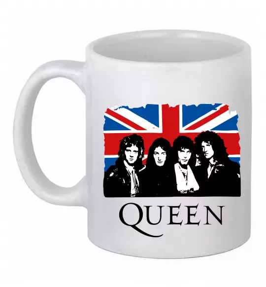 Чашка керамічна Queen прапор Великої Британії Білий фото