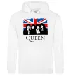 Мужская толстовка (худи) Queen прапор Великої Британії Белый фото