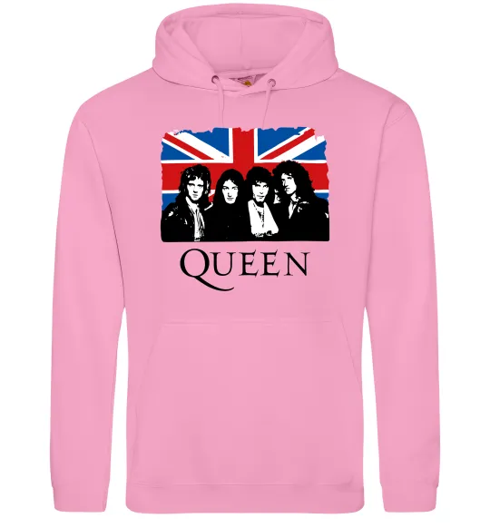 Жіноча толстовка (худі) Queen прапор Великої Британії Рожевий фото