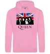 Жіноча толстовка (худі) Queen прапор Великої Британії Рожевий фото