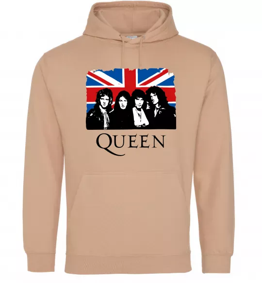 Жіноча толстовка (худі) Queen прапор Великої Британії Пісочний фото