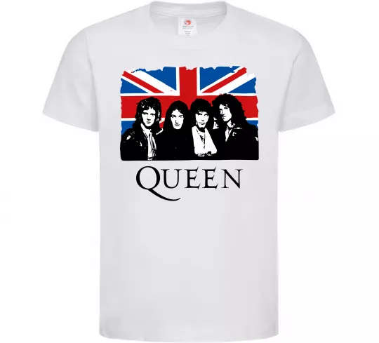 Дитяча футболка Queen прапор Великої Британії Білий фото