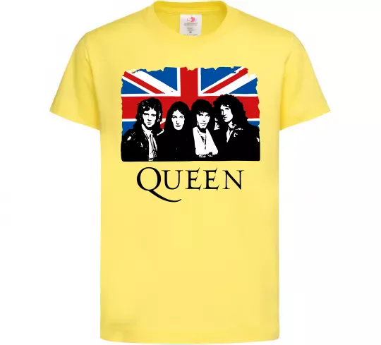 Дитяча футболка Queen прапор Великої Британії Лимонний фото