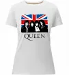 Жіноча преміум футболка Queen прапор Великої Британії Білий фото