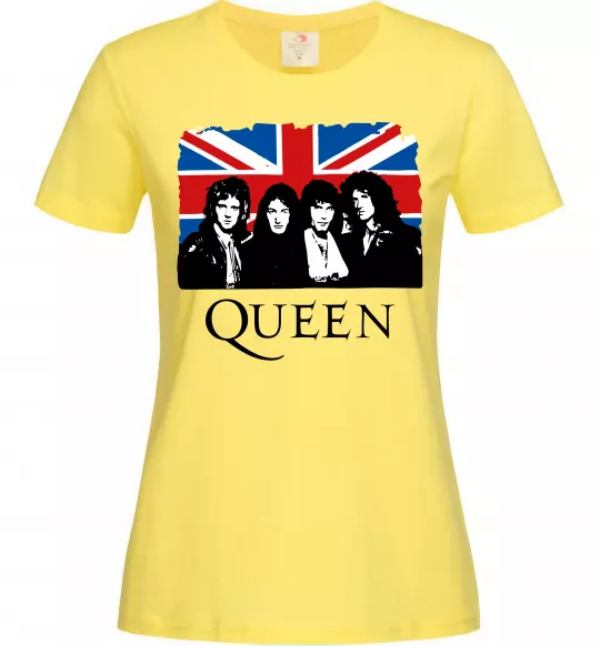 Женская футболка Queen прапор Великої Британії Лимонный фото