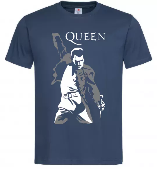 Мужская футболка Freddie Mercury Queen Темно-синий фото
