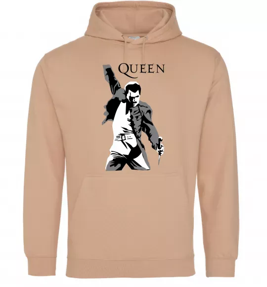 Женская толстовка (худи) Freddie Mercury Queen Песочный фото