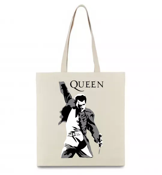 Эко-сумка Freddie Mercury Queen Бежевый фото