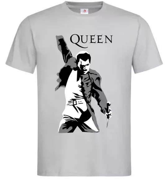 Мужская футболка Freddie Mercury Queen Серый фото