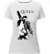 Жіноча преміум футболка Freddie Mercury Queen Білий фото